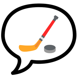 ice hockey and speech balloon