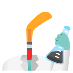 ice hockey and test tube