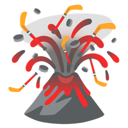ice hockey and volcano