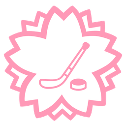 ice hockey and white flower