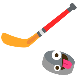 Ice hockey and Zany face