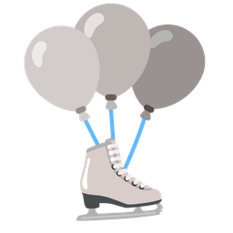 ice skate and balloon