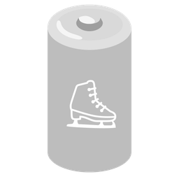 ice skate and battery