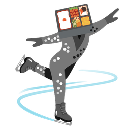 ice skate and bento box