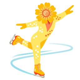 ice skate and blossom