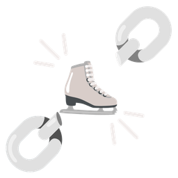 ice skate and chains