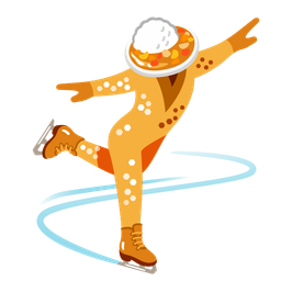 ice skate and curry rice