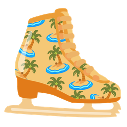 ice skate and desert island