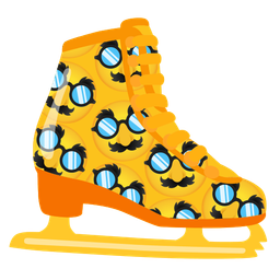 ice skate and disguised face