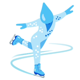 ice skate and droplet