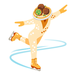 ice skate and falafel