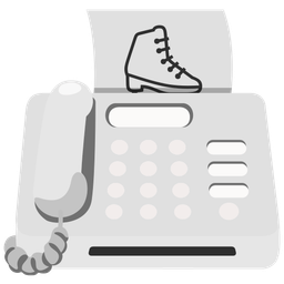ice skate and fax machine