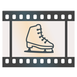 ice skate and film frames
