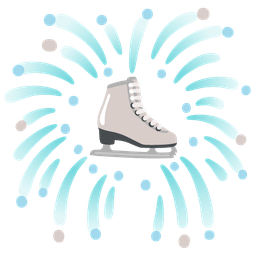 ice skate and fireworks