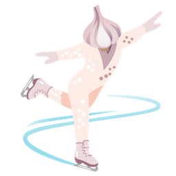 ice skate and garlic