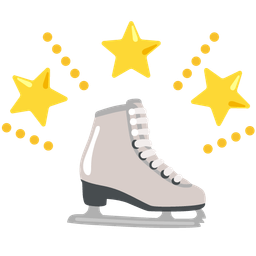ice skate and glowing star