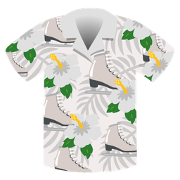 ice skate and hibiscus