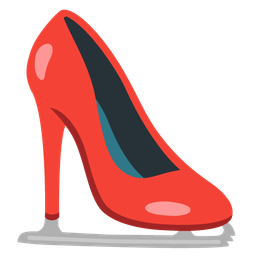 ice skate and high-heeled shoe