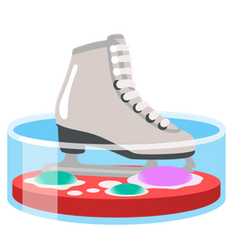 ice skate and microscope