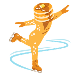 ice skate and pancakes