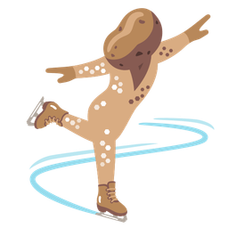 ice skate and potato