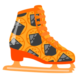 ice skate and rice cracker