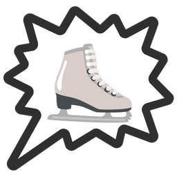 ice skate and right anger bubble