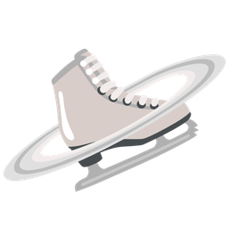 ice skate and ringed planet