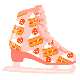 ice skate and shortcake