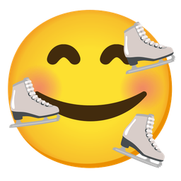 Ice skate and Smiling face with hearts