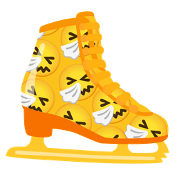 ice skate and sneezing face