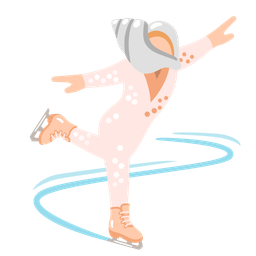 ice skate and spiral shell