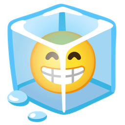 Ice and Beaming face with smiling eyes