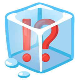 Ice and Exclamation question mark