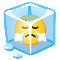 Ice and Face with steam from nose