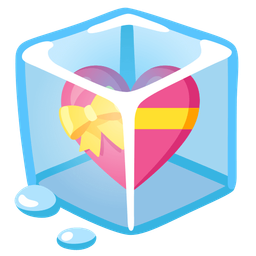 Ice and Heart with ribbon