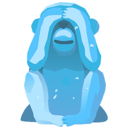 Ice and See-no-evil monkey