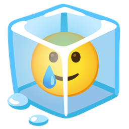 Ice and Smiling face with tear