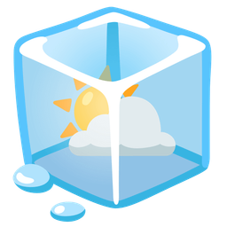 Ice and Sun behind cloud