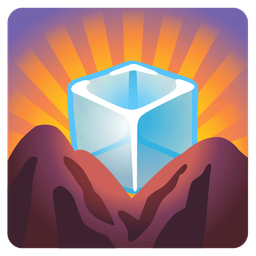 Ice and Sunrise over mountains