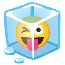Ice and Winking face with tongue