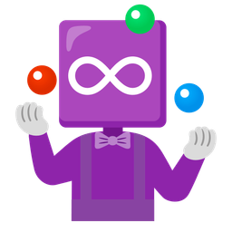 infinity and clown face