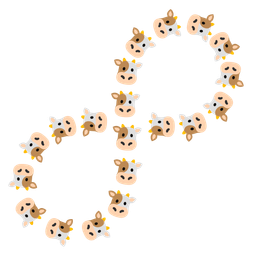 infinity and cow face