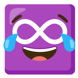 Infinity and Face with tears of joy