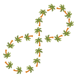 infinity and palm tree