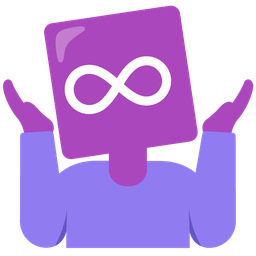 infinity and person shrugging