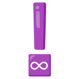 Infinity and Red exclamation mark