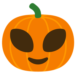 jack-o-lantern and alien