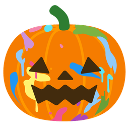 jack-o-lantern and artist palette