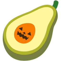 jack-o-lantern and avocado